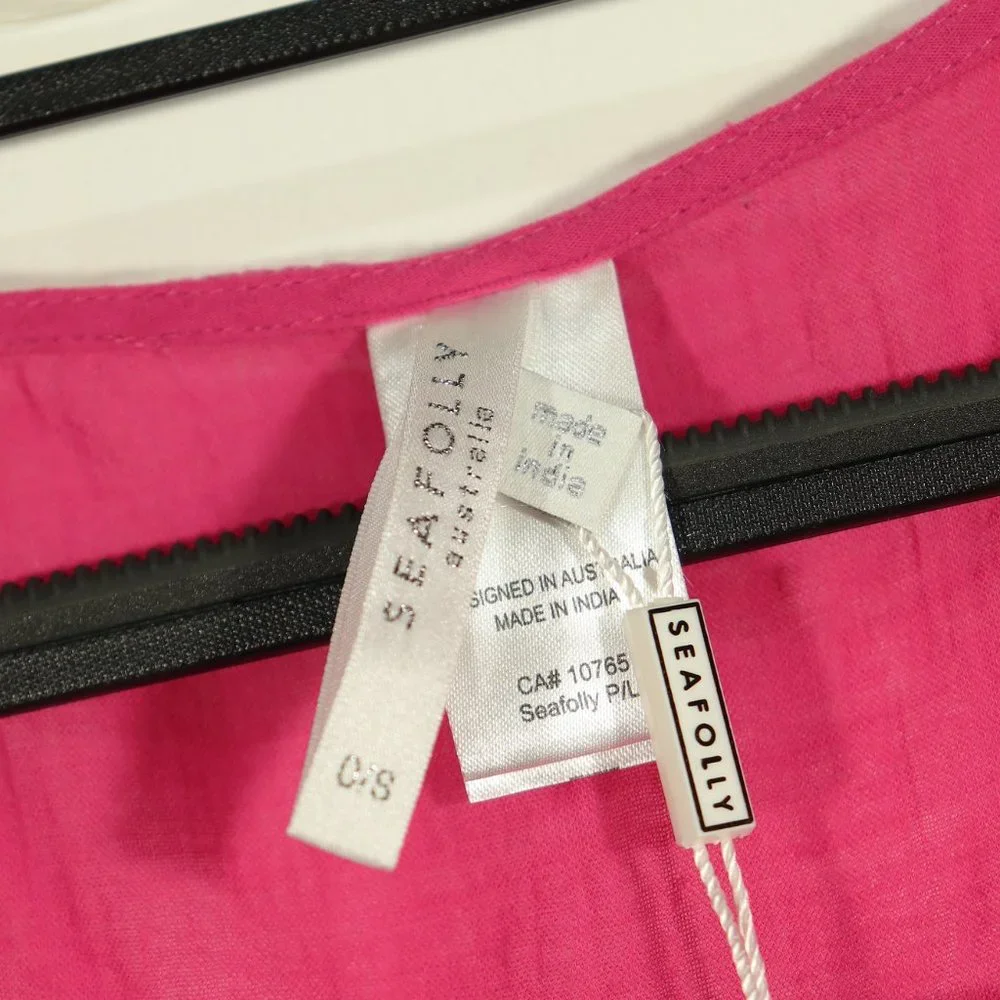 NWT Seafolly X Revolve Amnesia Kaftan in Magenta Haze One Size - Picture 7 of 9